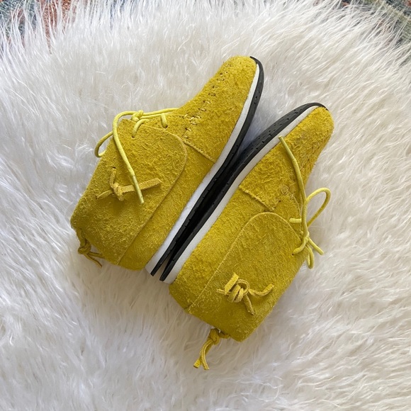 akid brand kids yellow suede sneaker boot boys shoe leather chukka moccasin 12 - Picture 6 of 12